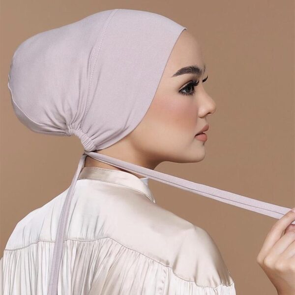 36 Colours Inner Tudung : Cotton Snow cap with Adjustable Ties & Elastic Band | Inner Warda Tali